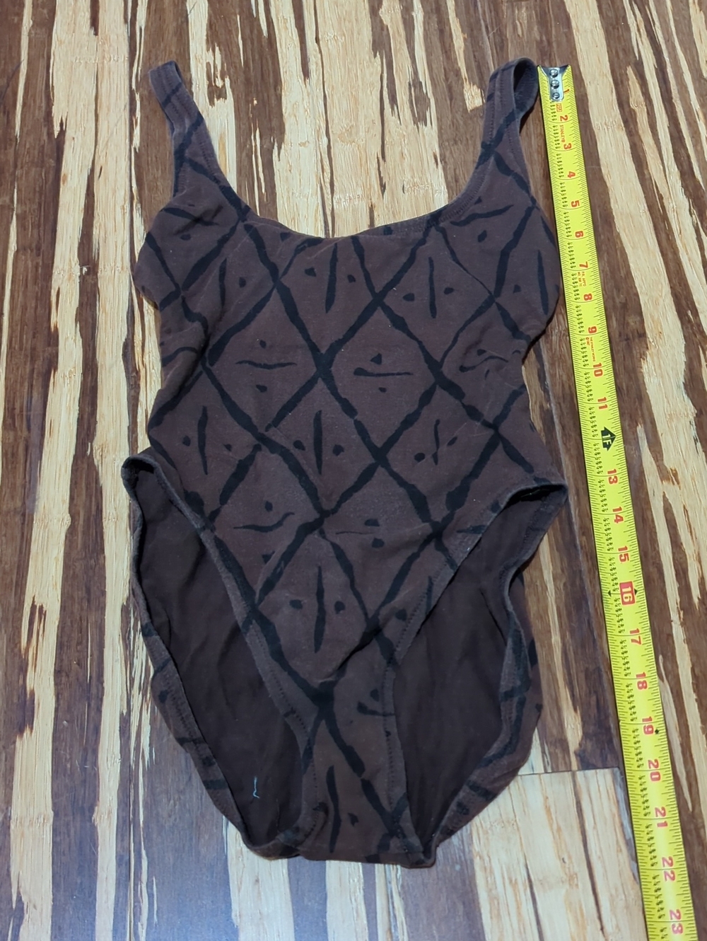 LAST CHANCE-MAKE OFFER J Crew Brown Black Geometric One-Piece Swimsuit